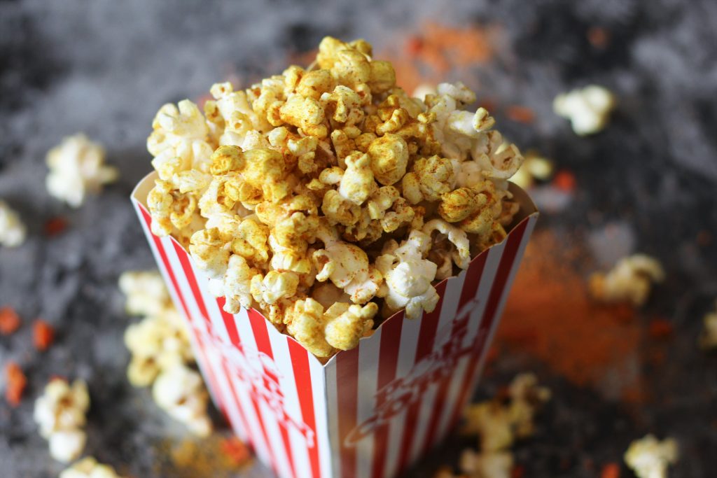 Close-up shot of popcorn